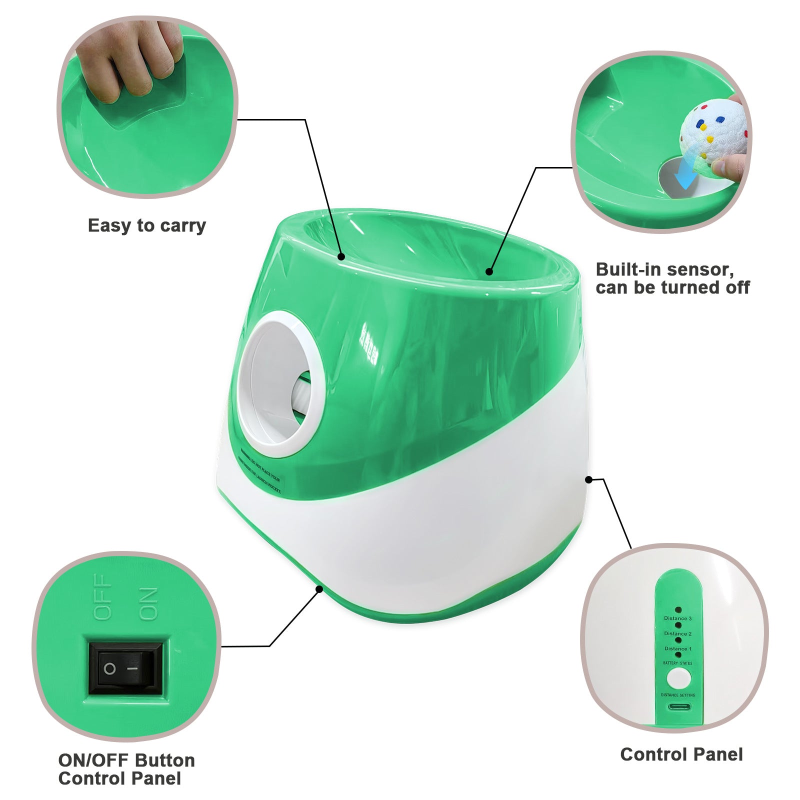 Outdoor Dog Walking Interactive Training Pet Tennis Launcher - 0 - CJ