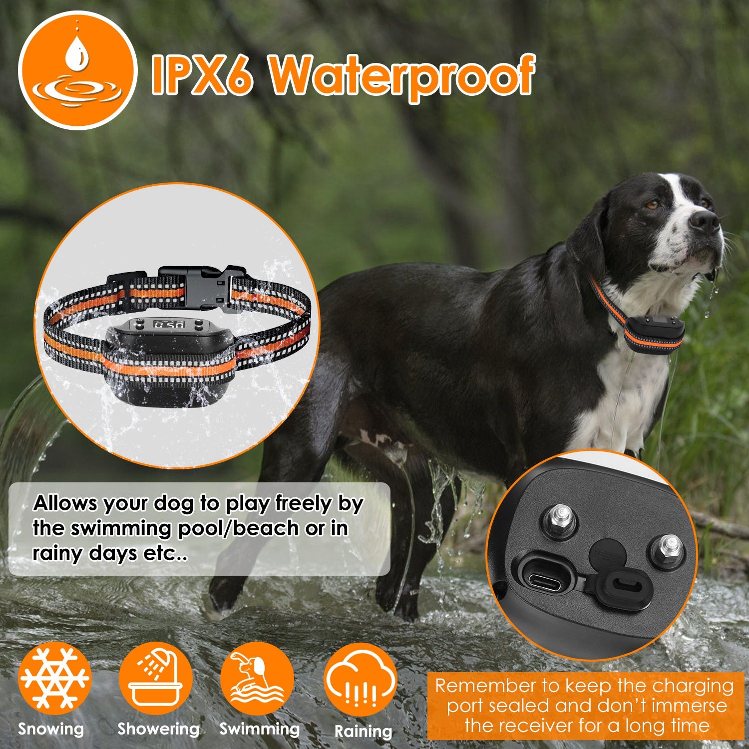 2 In 1 Dog GPS Fence Tracker Wireless GPS Dog Fence GPS Dog Collar With 32 - 2887FT Radius IPX6 Waterproof For Small Medium Large Dogs - 5 - CJ
