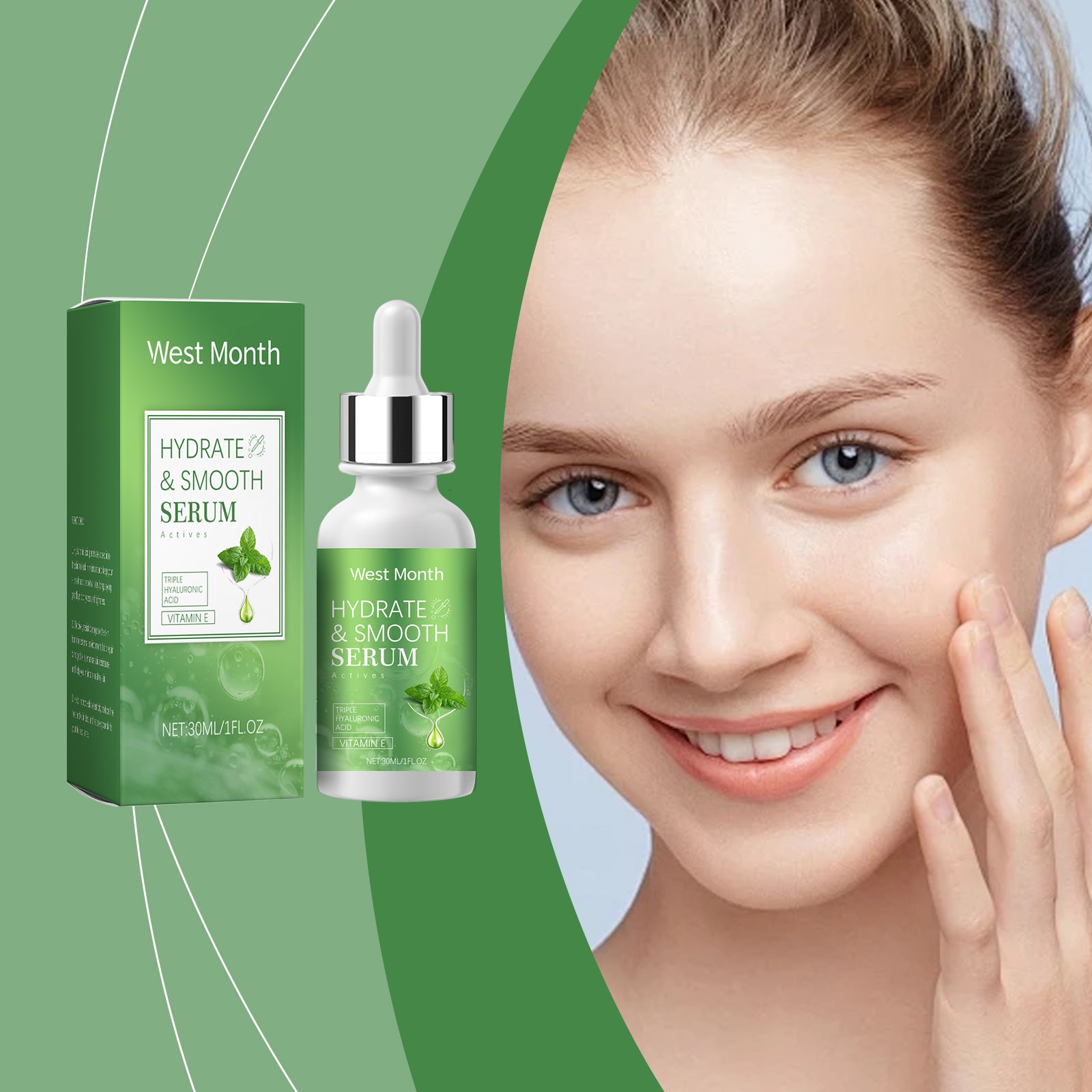 West&Month  Hydrating Serum With Hyaluronic Acid, Facial Skin Hydrating, Brightening And Firming Serum - 5 - CJ