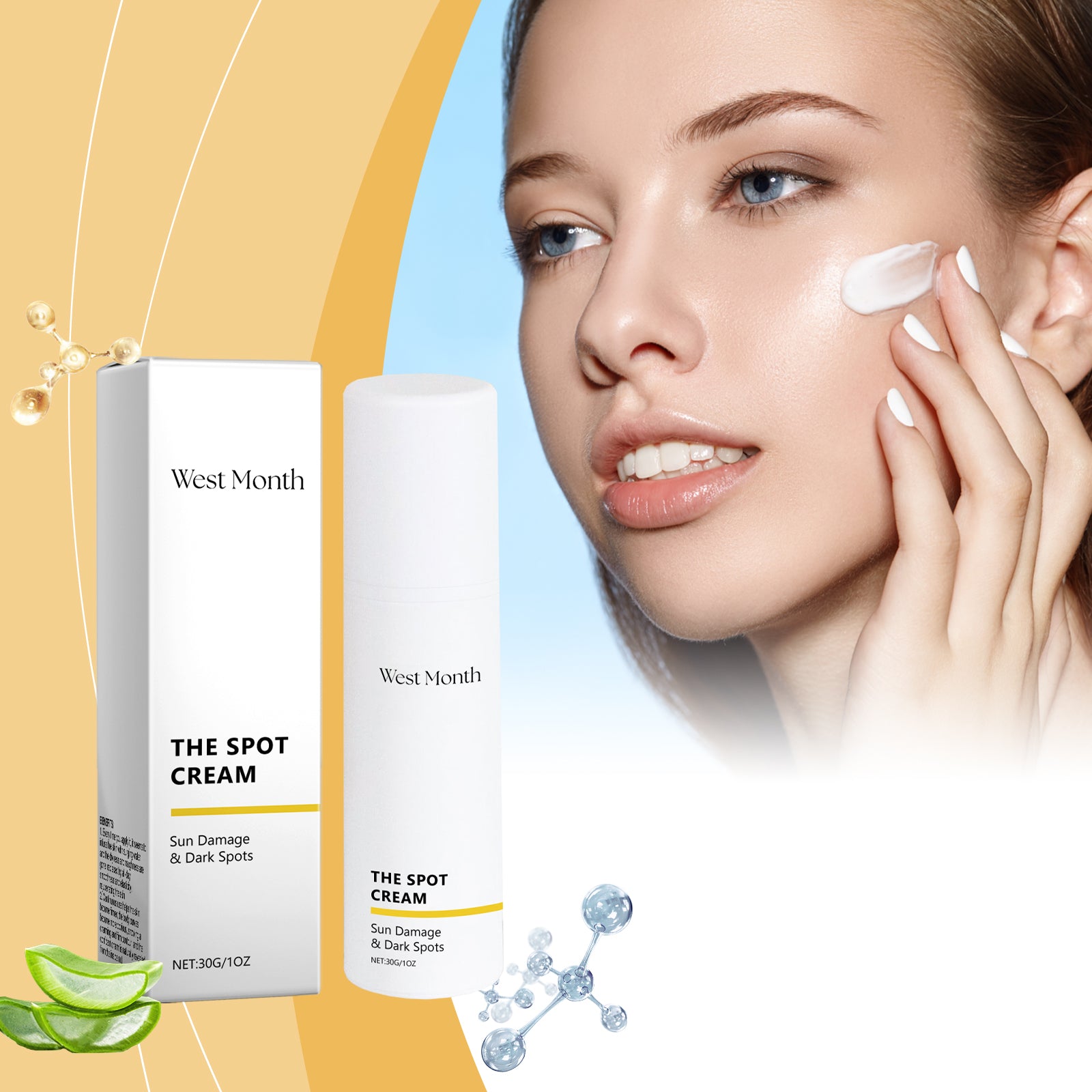 West&Month Skin Care Cream Improves Dullness, Moisturizes And Brightens Skin Care, Moisturizes And Lightens Skin - 5.0 - CJ