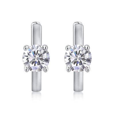 1Set Out To The Heart Of Luxury Fashion Diamond Earrings Stud Mossan Diamond Silver Ornaments Prohibit TikTok sales - 5 - CJ