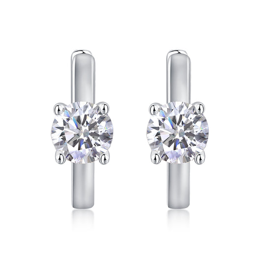 1Set Out To The Heart Of Luxury Fashion Diamond Earrings Stud Mossan Diamond Silver Ornaments Prohibit TikTok sales - 5 - CJ