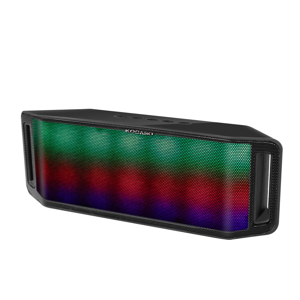 1Pc LED Wireless Speaker Dynamic Multicolor Hands-free FM Radio USB MMC Reading Aux In For Party Camping Travel