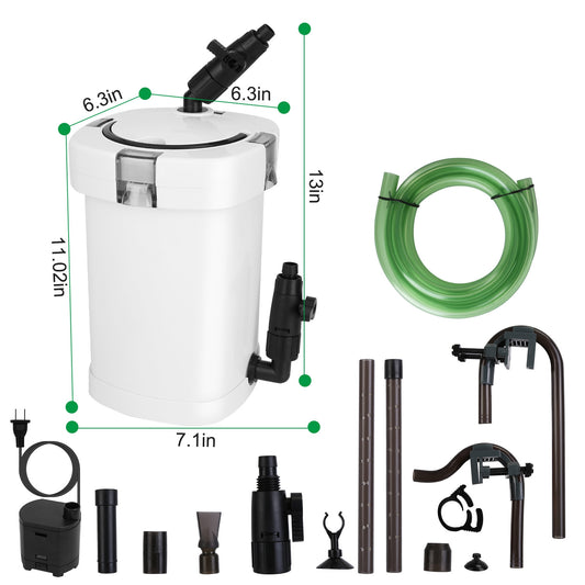 1Pc 3 - Stage External Canister Filter For Aquarium Fish Tank With 600L - H Flow Rate 35.4in Max Height 6W Easy Installation Silent - 5 - CJ