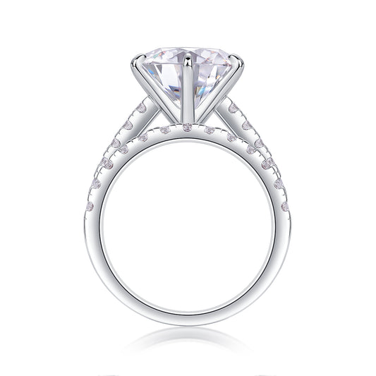 1Arrange Large Diamond Rings Luxuriously And Fashionably Set With Moissanite Silver Rings Prohibit Tk Sales - 5 - CJ