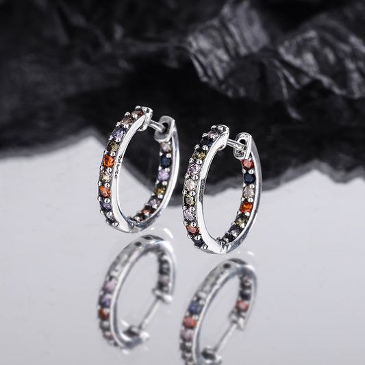 Rainbow Large Earrings Personality Color Earrings Female - 4 - CJ