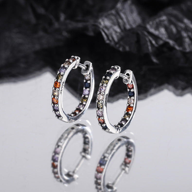Rainbow Large Earrings Personality Color Earrings Female - 4 - CJ