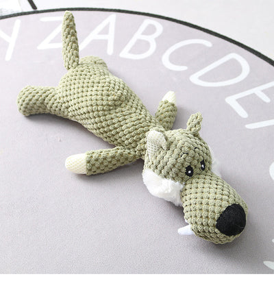Plush Cartoon Puppy Dog Toy Pet Dog Chew Squeak Toys For Small Dogs Teeth Grinding Pet Products Dog Accessories - 5 - CJ