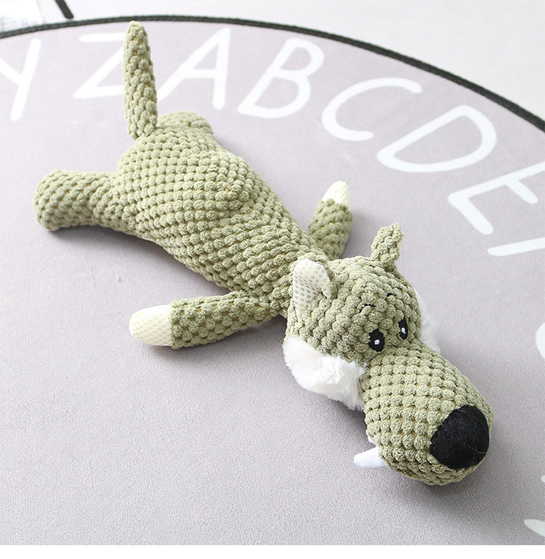 Plush Cartoon Puppy Dog Toy Pet Dog Chew Squeak Toys For Small Dogs Teeth Grinding Pet Products Dog Accessories - 5 - CJ