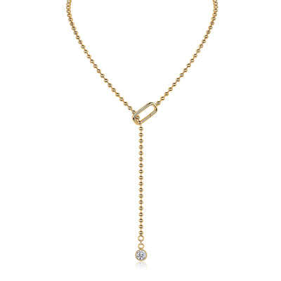 1Gem Tassels Luxury Fashion Diamond Pendant Necklace Set With Mosan Diamond Silver Ornaments Prohibit TikTok sales - 5 - CJ