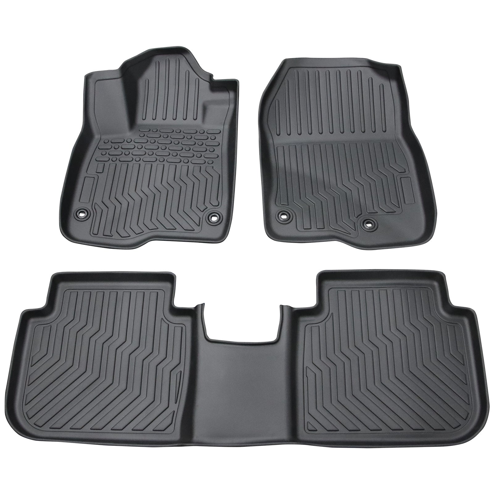 Car Floor Mats For 23 - 24 CRV Hybrid Black All - Weather TPE Rubber Car Mats - 5 - cjdropshipping
