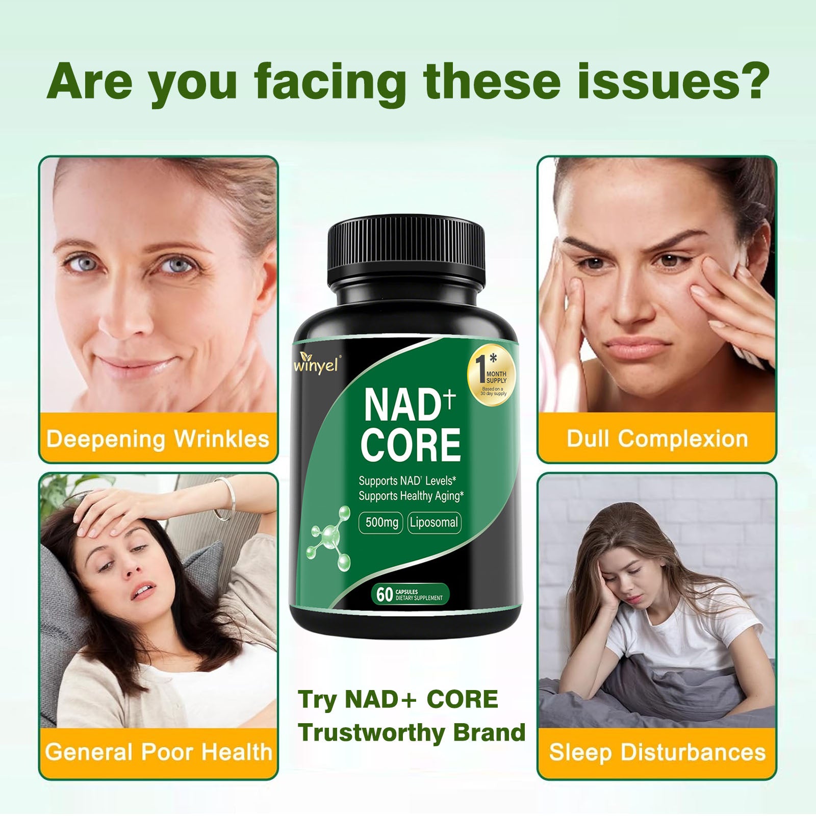 60 Capsules Of High - concentration Liposomal NAD Enhancer - Energy, Focus, And Healthy Aging, Containing Nicotinamide Riboside, Resveratrol, And Rutin - High - quality, High - purity Formula - 5 - CJ