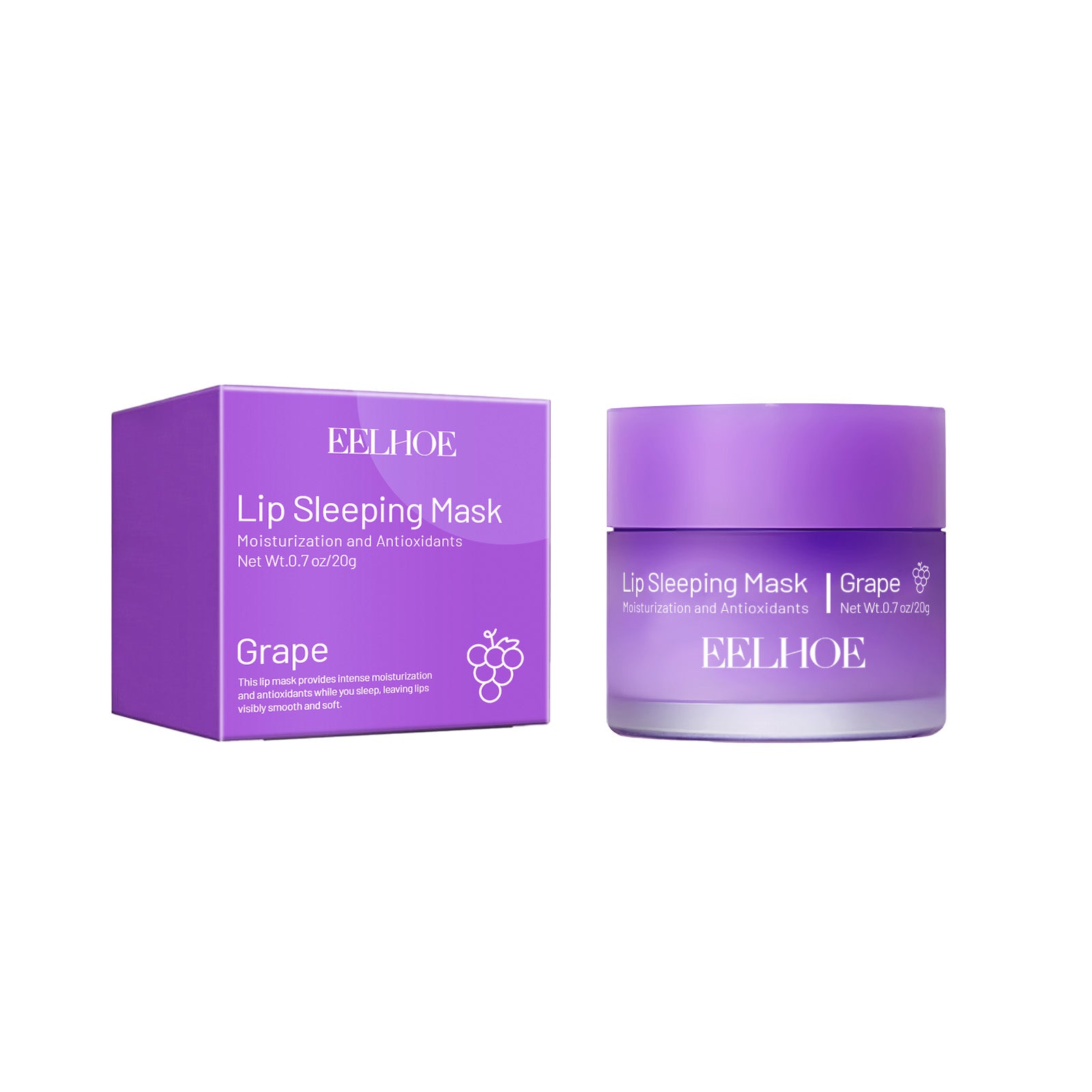 EELHOE Lip Sleeping Mask Moisturizing Hydrating Gentle Exfoliating Dead Skin Plumping Full Smooth Lip Mask