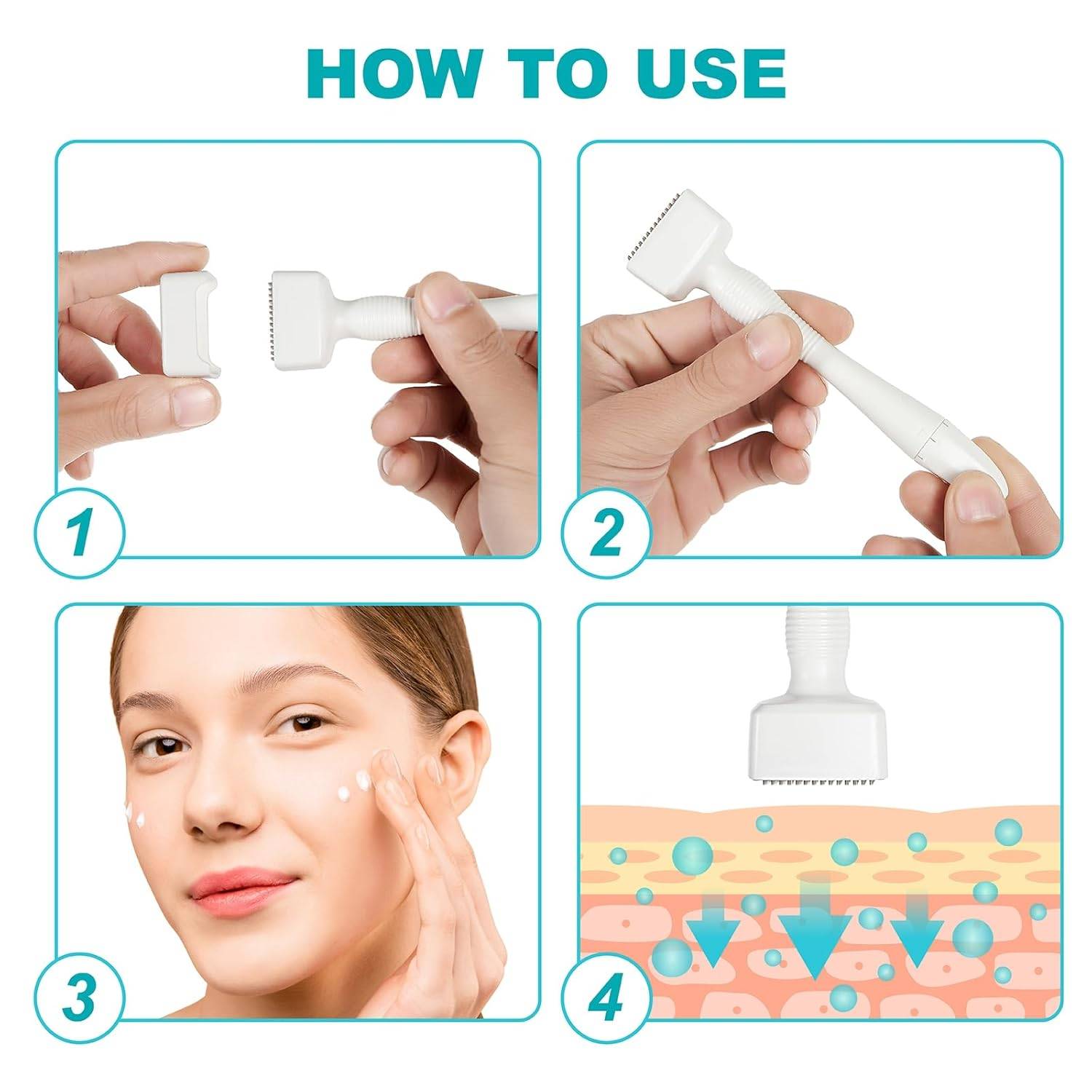 Microneedles Derma Roller Stamp 0.25 Mm, Micro Needle Skin Care Tool - 5 - CJ