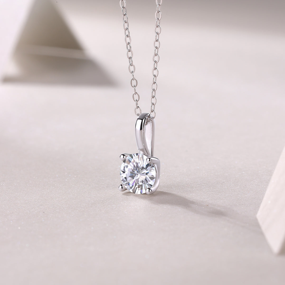 1Encounter - A Fashionable And Luxurious Diamond Jewelry Pendant Set With 1 - carat Moissan Diamond S925 Sterling Silver Prohibit TikTok sales - 5 - cj