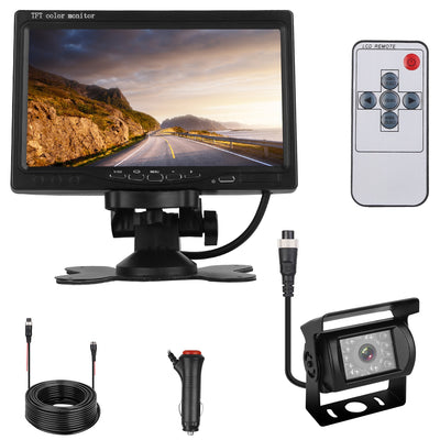1Pc 7In Screen Backup Camera System Vehicle Rear View Monitor Kit IP67 Waterproof Car Parking Reverse System With Night Vision For Car Trunk Van SUV - 5 - cjdropshipping