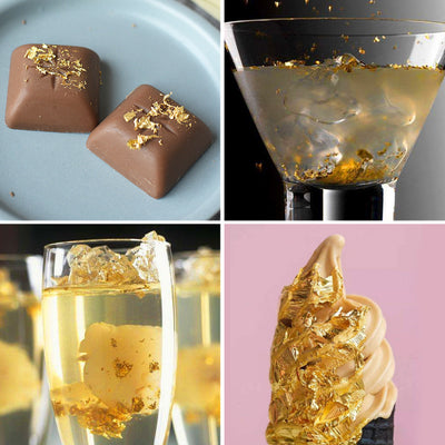 EELHOE Gold Foil Paper Pastry Decorations - Multi - purpose Decorations For Pastry And Facial Mask Care - 5 - CJ