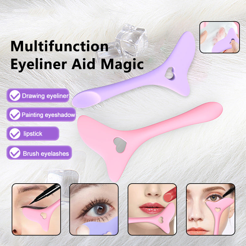 Silicone Eyeliner Stencil Wing Tip Mascara Drawing Lipstick Aid Face Cream Applicator For Beginners Makeup Tool Eyeliner Stencils Silicone Winged Tip Eyeliner Aid Eyebrow Pencil Stencil Reusable - 5.0 - CJ