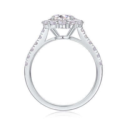 1Luxury Fashion Large Diamond Wedding Ring With Moissanite Silver Ring Prohibit Tk Sales - 5 - CJ