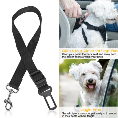 2Pcs Pet Dog Seat Belt Leash Adjustable Pet Dog Cat Safety Leads Harness Car Vehicle Nylon Fabric Seatbelt Strap - 5 - CJ