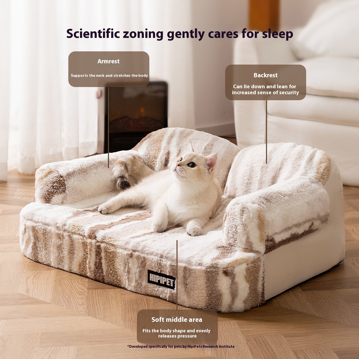 LaTeX Fleece - lined Thickened Sofa Backrest Pet Bed - 0 - CJ