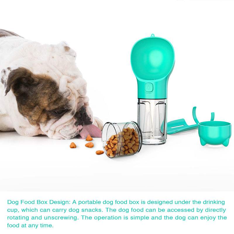 Pet Water Bottle Feeder Bowl Garbage Bag Storage Portable Pet Outdoor Travel 3 In 1 Dog Water Bottle - 0 - CJ
