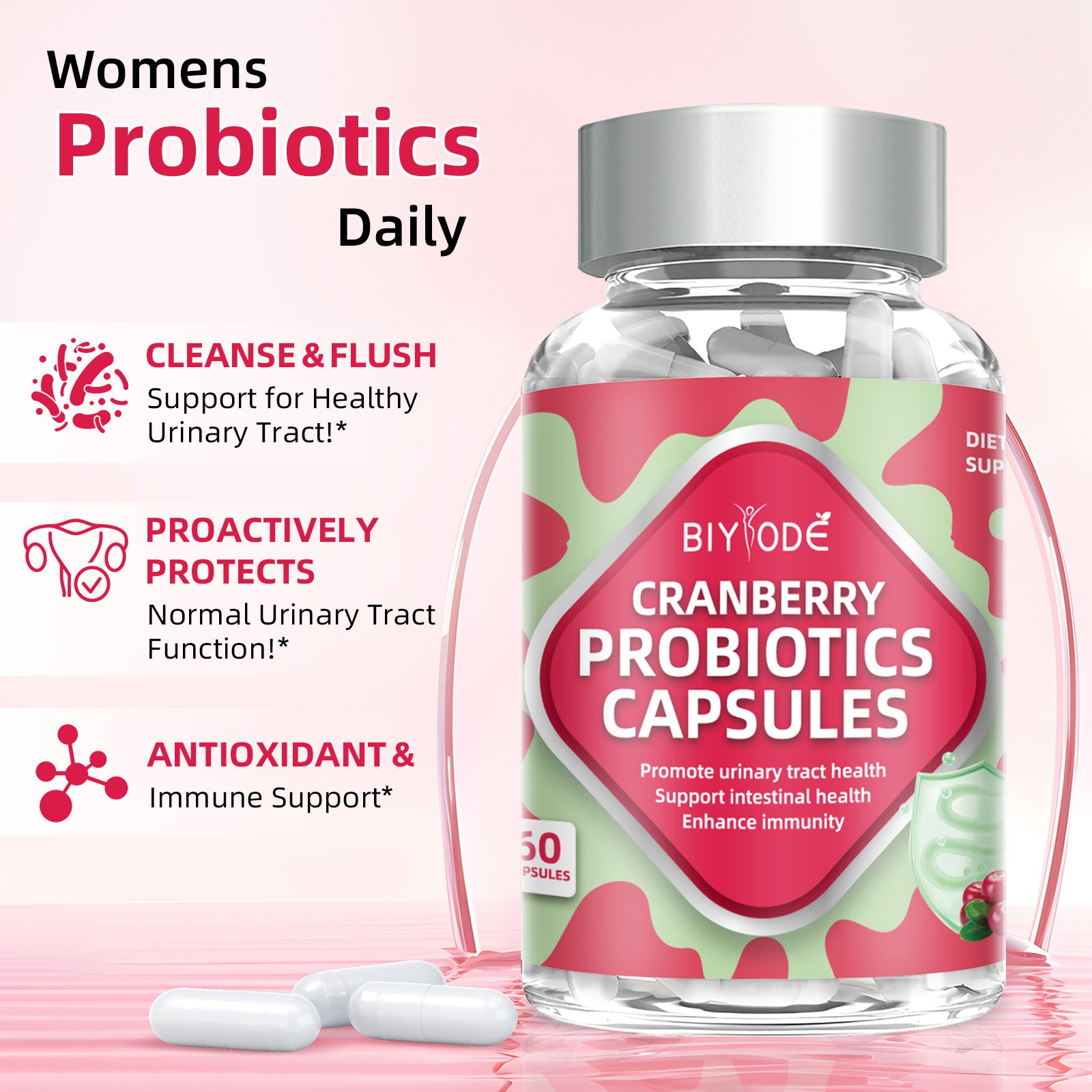 Biyode Effective Formula Ready Stock Fast Shipping Wholesale Cranberry Probiotic Capsules - 4 - CJ