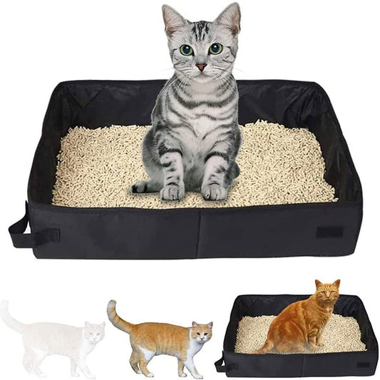 Portable Cat Litter Box Foldable To Carry - 0 - CJ