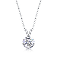 1Diamond Sparkle V - chain Luxury Fashion Diamond Pendant Necklace Set With Mosan Diamond Silver Ornaments Prohibit TikTok sales - 5 - CJ