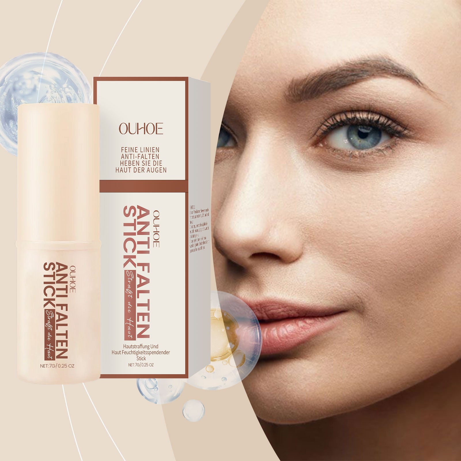 OUHOE Eye Care Stick Care - Firming, Hydrating, Moisturizing And Smoothing Fine Lines Elastic Moisturizing And Brightening Eye Area - 5.0 - CJ
