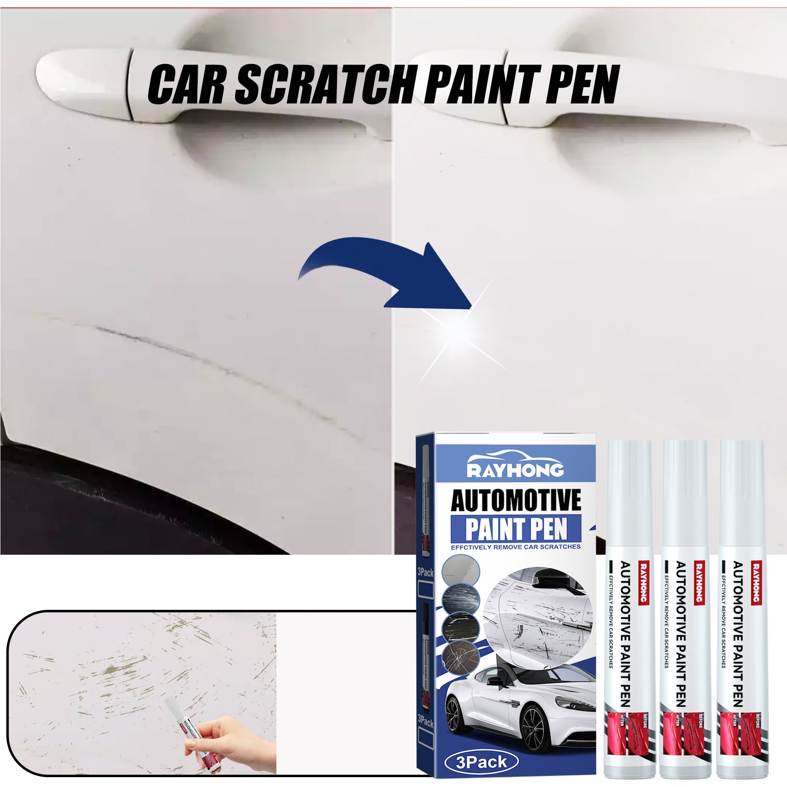 Rayhong Car Touch - Up Paint Pen Scratch Repair Paint Damage Repair Pen - 5 - CJ