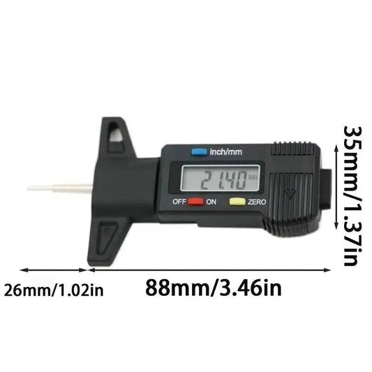 Digital Tyre Tread Depth Gauge Measuring Tool Car Van Trucks MOT Digital - 5 - CJ
