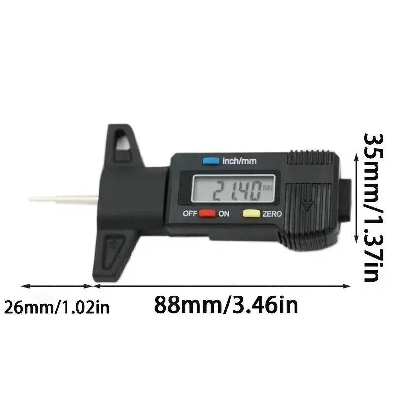 Digital Tyre Tread Depth Gauge Measuring Tool Car Van Trucks MOT Digital - 5 - CJ