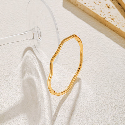 Simple Golden  Bangle - 5 - cjdropshipping
