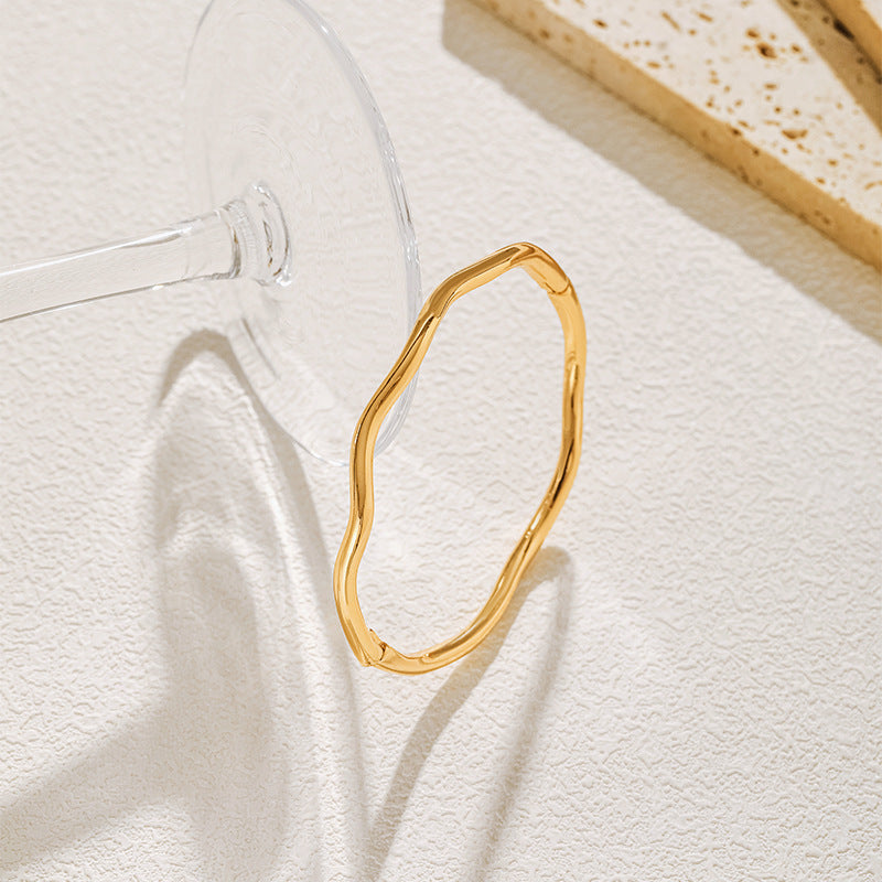 Simple Golden  Bangle - 5 - cjdropshipping