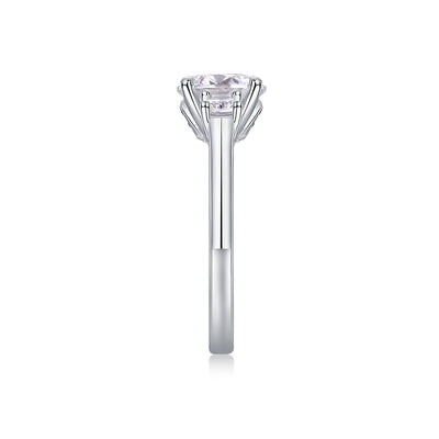 1Large Diamond Ring Luxury Fashion Set Moissanite Silver Ring Prohibit TikTok sales - 5 - CJ