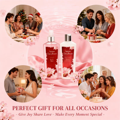 8floz,2 - Festival Body Lotion And Spray Set, With A Captivating Cherry Blossom Scent,A Fresh, Sweet, And Elegant Fragrance,The Perfect Holiday Gift For Everyday Use, A Gift Box,And A Holiday, Moth - 5 - CJ