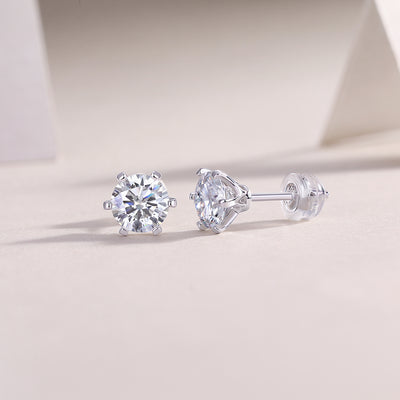 1Quiet Luxury Fashion Diamond Earrings Stud Set With Mosan Diamond Silver Ornaments Prohibit TikTok sales - 5 - CJ