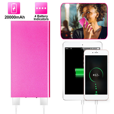 20000mAh Power Bank Ultra - thin External Battery Pack Phone Charger Dual USB Port - 5 - CJ