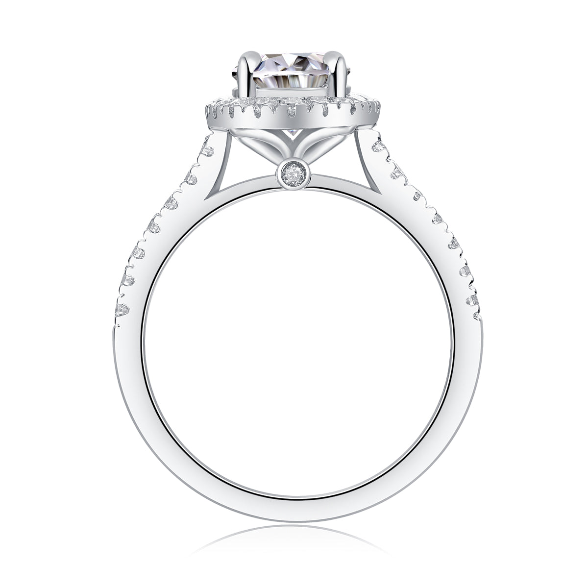 1Audrey Large Diamond Ring Luxury Fashion Set Moissanite Silver Ring Prohibit Tk Sales - 5 - CJ