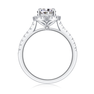 1Audrey Large Diamond Ring Luxury Fashion Set Moissanite Silver Ring Prohibit Tk Sales - 5 - CJ