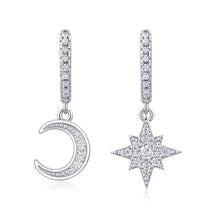 1Star And Moon Interdependent - Fashionable Earrings And Stud Jewelry Set With Moissanite S925 Sterling Silver And Platinum - plated Diamonds Prohibit TikTok sales - 5 - cjdropshipping