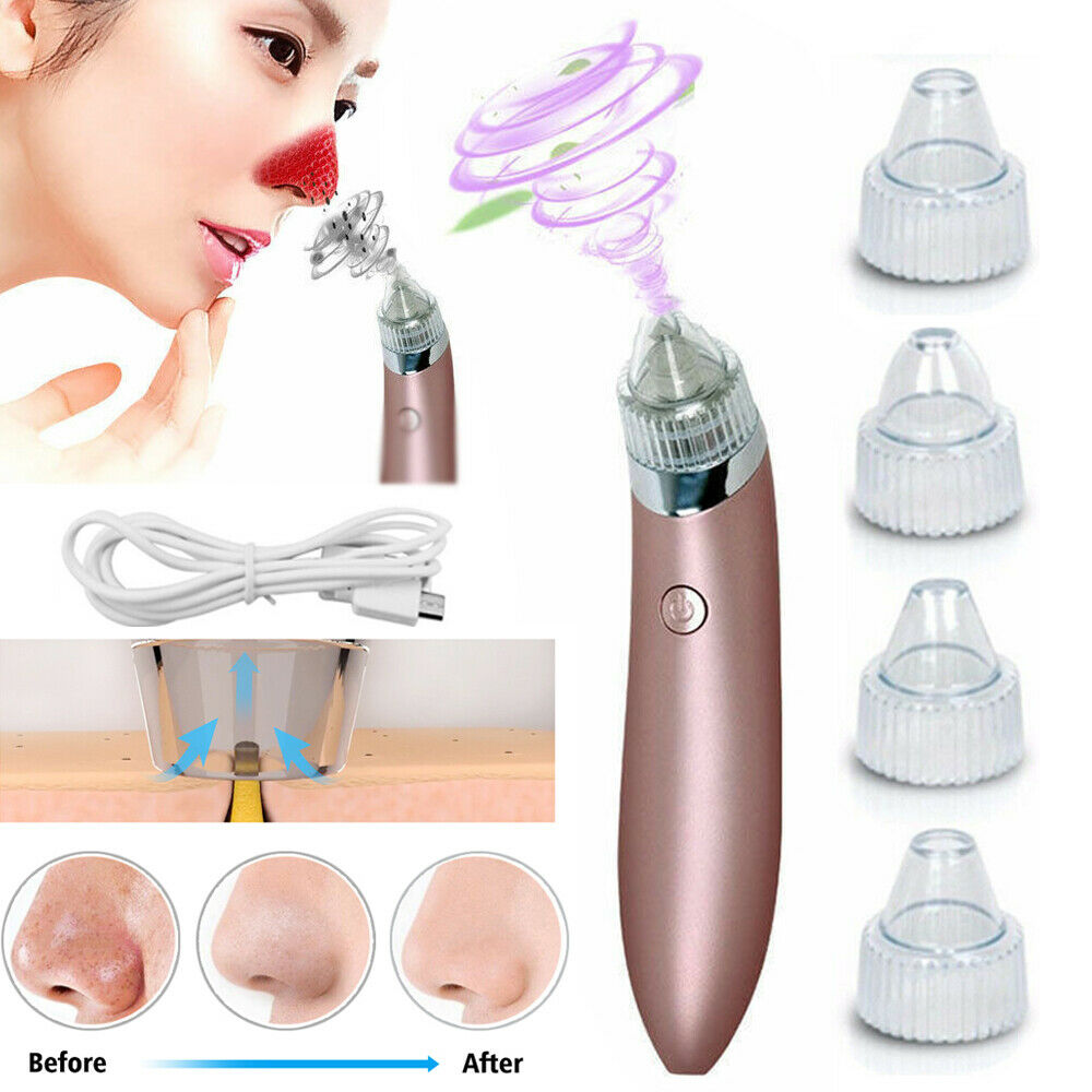 Electric Blackhead Vacuum Pore Cleaner Acne Pimple Remover Strong Suction Tool Electric Blackhead Remover Pore Vacuum Suction Diamond Dermabrasion Face Cleaner - 5 - CJ