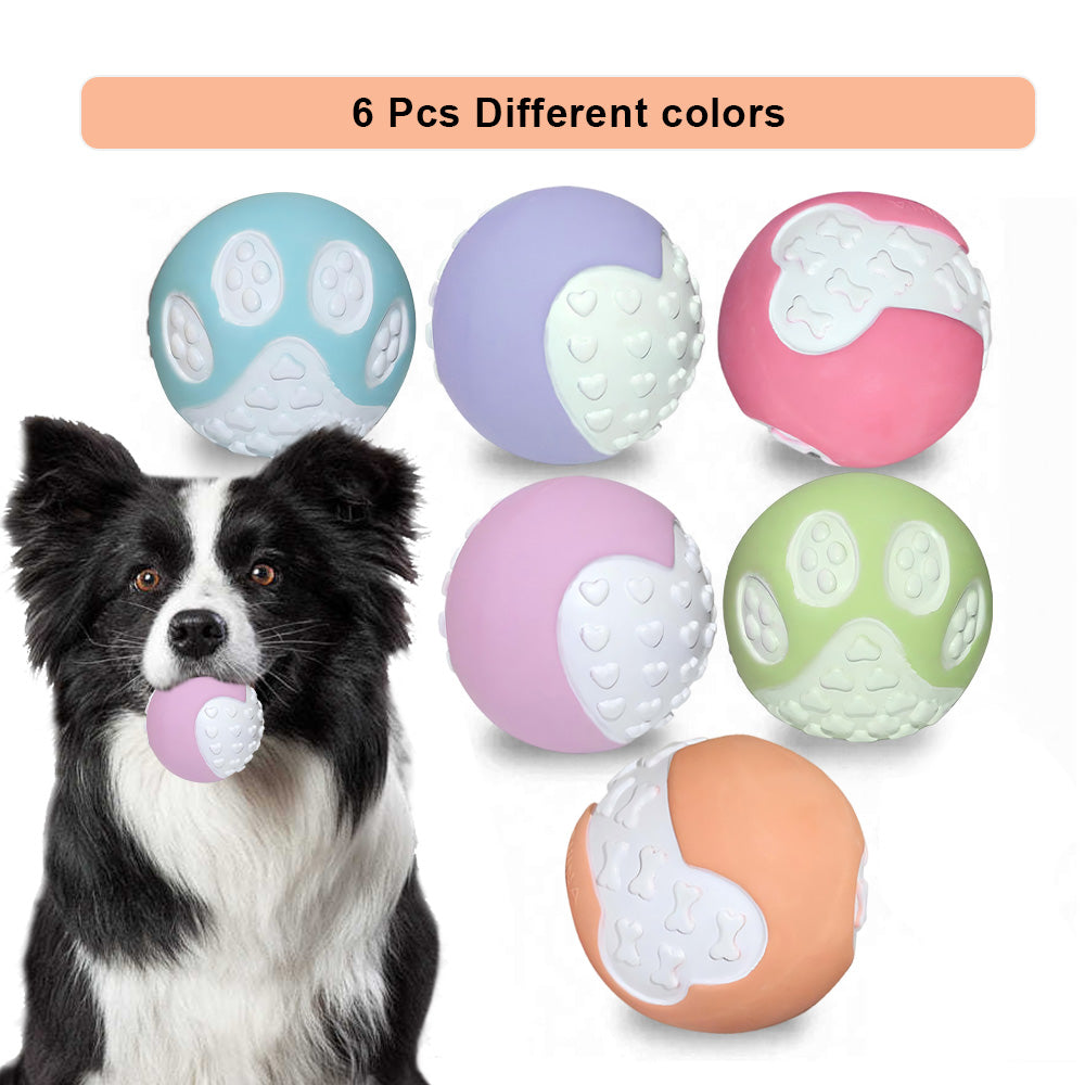 12 PCS Non - Toxic Dog Toy Ball Hard Rubber Solid Ball Cleaning Teeth Durable To Chew And High Rebound Great Pet Play Training Supplies - 5 - CJ