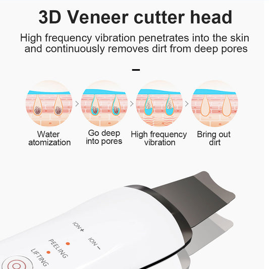 Electric Ultrasonic Skin Scrubber Face Spatula Home Ultrasonic Skin Scrubber Facial Cleaner Handheld Mini Derma Galvanica Tightening Face Scrubber Machine Skin Scrubber USB Ultrasonic - 5 - CJ