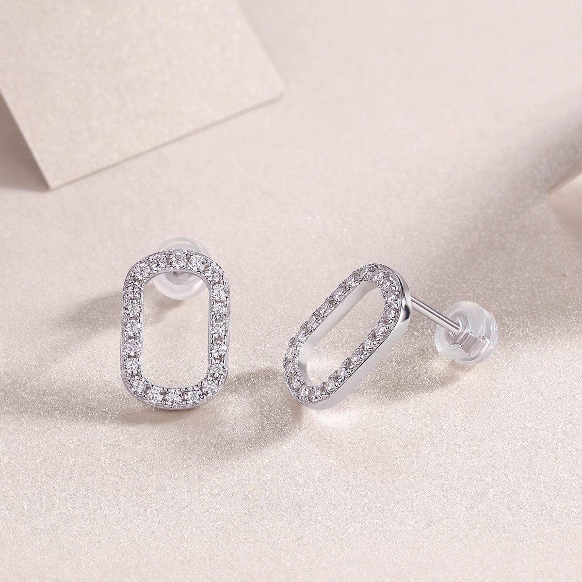 1Return To Simplicity - Fashionable, Trendy And Affordable Jewelry Set With Moissanite S925 Sterling Silver And Platinum - plated Stud Earrings Prohibit TikTok sales - 5 - cjdropshipping