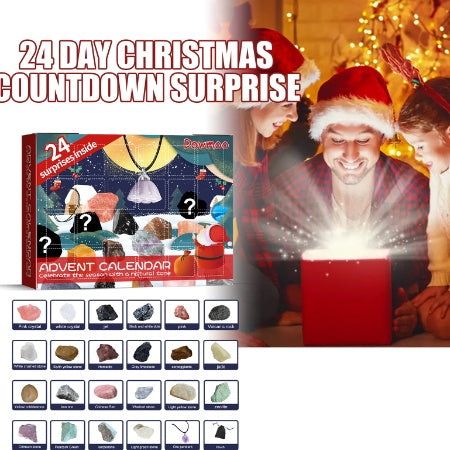 Dowmoo Christmas Advent Calendar Mineral Blind Box 24 - Box Christmas Gift Toy Mineral Blind Box - 5 - CJ
