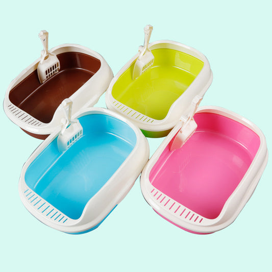 Pet Cat Litter Box With Shovel High - side Polyester Cat Litter Box - 0 - CJ