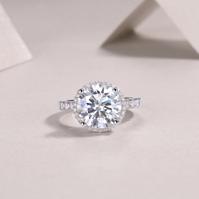 1Starry Sky - A Fashionable And Luxurious Jewelry Piece Set With 5 - carat Moissan Diamond S925 Sterling Silver And Platinum - plated Diamond Prohibit TikTok sales - 5 - CJ