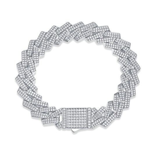 1The Keel Luxury Fashion Mossan Diamond S925 Silver Bracelet Rivaling Natural Diamonds Prohibit TikTok sales - 5 - CJ